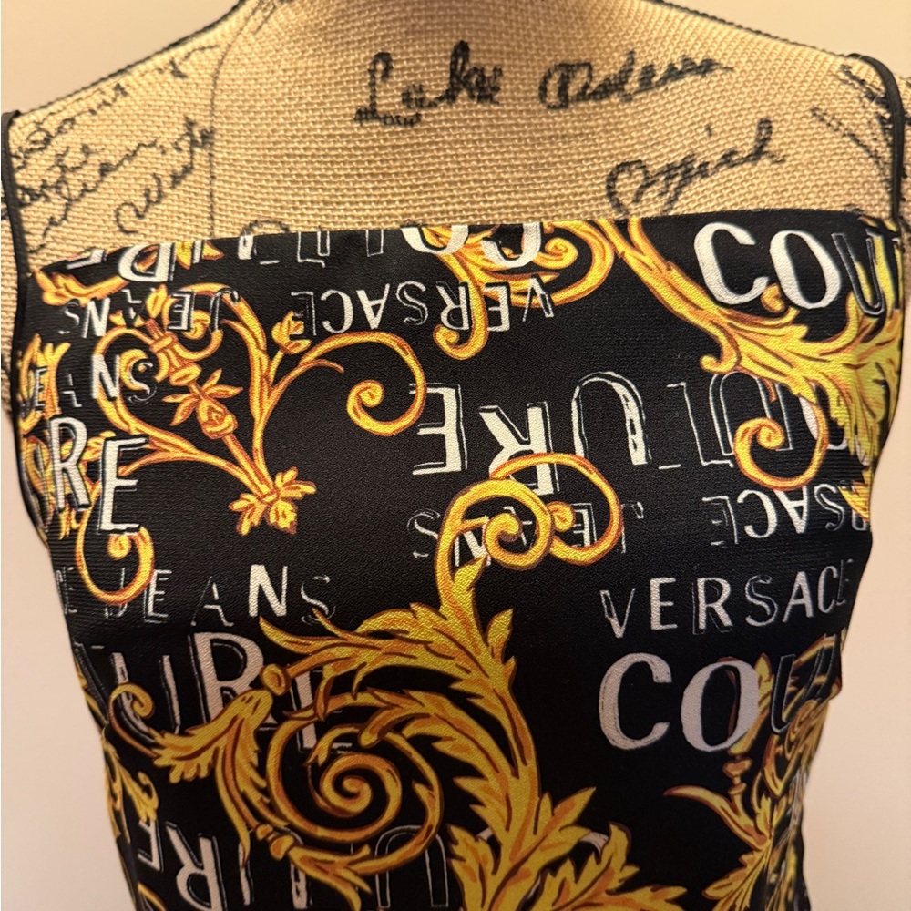 Versace Black and Gold Baroque Dress - Picture 2 of 10